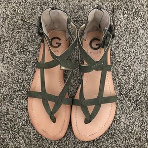 Green Guess sandals